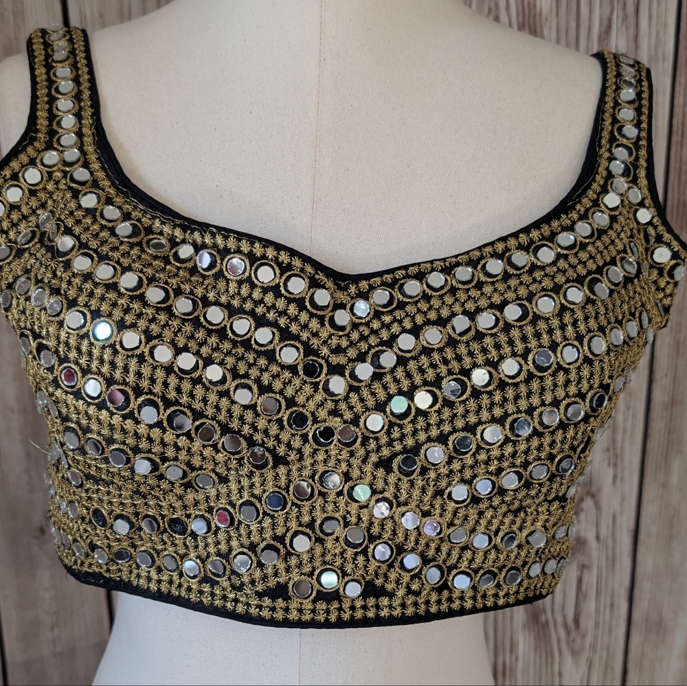 Real Mirror Crop Top Blouse